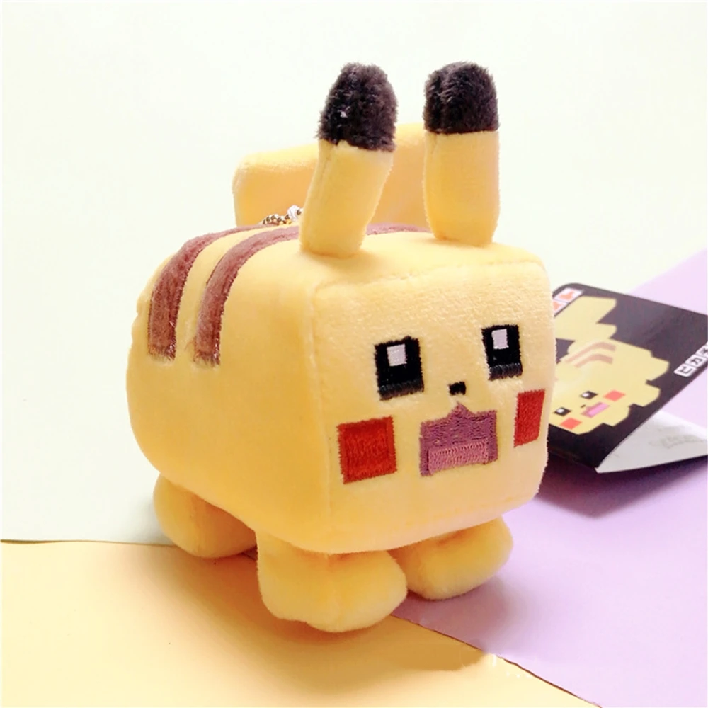 Pokemon Quest Pikachu Plush Doll Pendant Keychain Anime Figure Stuffed Plush Toys Cartoon Kawaii PP Cotton Cute Girl Kids Gift