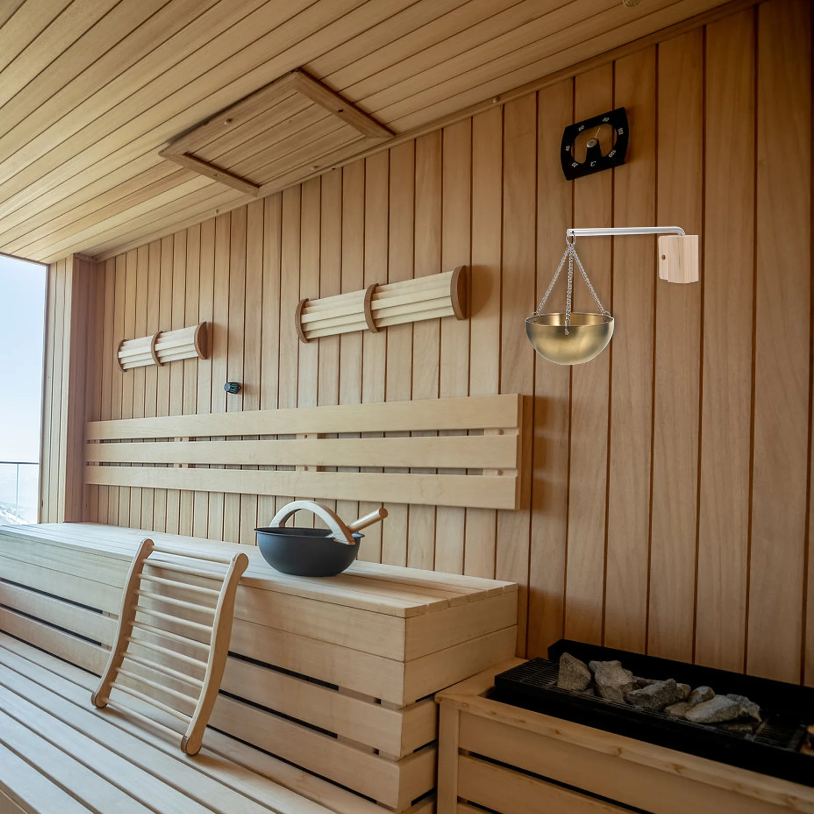 

Чаша для эфирного масла из нержавеющей стали, держатель для ароматерапии с маслом для сауны, настенные аксессуары для сауны для спа-салона