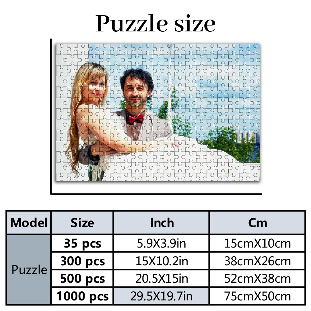 35/300/500pcs  marriage Customized Picture Personalised Decompression Puzzles Customizable Photo For Children Toy Commemora