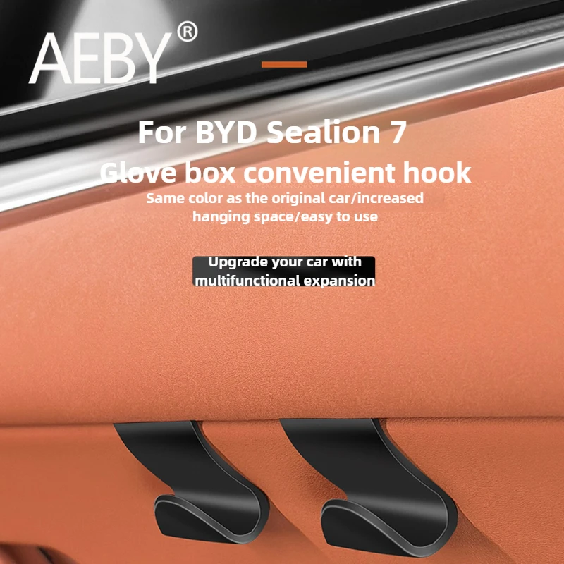

AEBY For BYD Sealion 7 2024 Car Hook, Heavy Duty Adhesive Hanger, Strong Sticky Hook for Grocery Bag, Interior Accessories