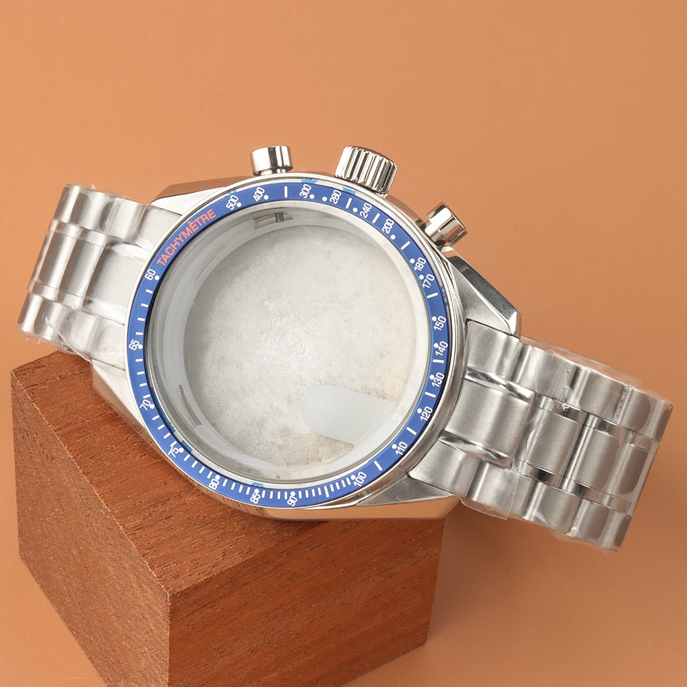 

VK63 40MM Watch Case Solid Stainless Steel Watch Parts Fit VK63 VK64 Chronograph Quartz Movement 32.5mm Dial Watch Accessories
