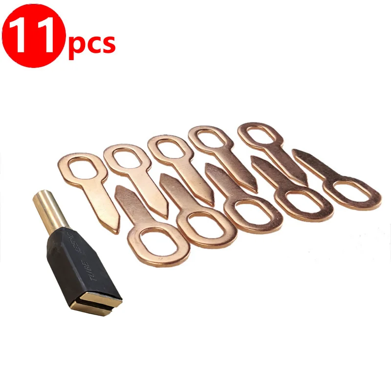 

11pcs straight pull kit dent pulling OT ring washer chuck set studl welding car spotter comsumables car body panel repair