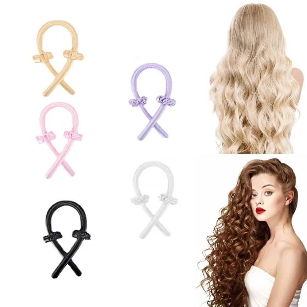 

1pcs No Heat Curling Iron With Lazy Use People Naturally Do Not Hurt Hair Modeling Tools Big Wave Curling Iron Suitable For Nigh