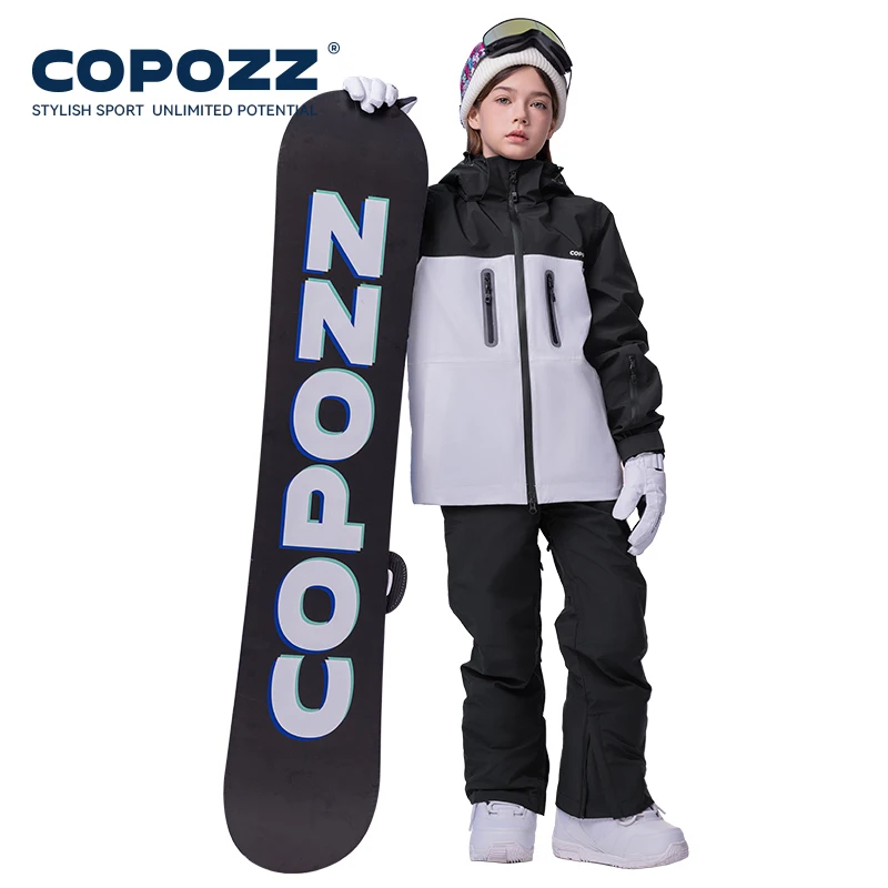 

Copozz New Boys Girls Ski Suit Winter Outdoor Snowboarding Ski Jacket and Pants Children Breathable Windproof Kids Snow Clothes