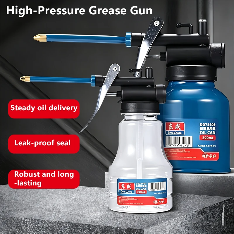 Metal Oil Can Hand Tools Copper Nozzle 250ml Lubrication Oil Pump for Auto Repair Car Engine Maintenance Precision Oiler Can