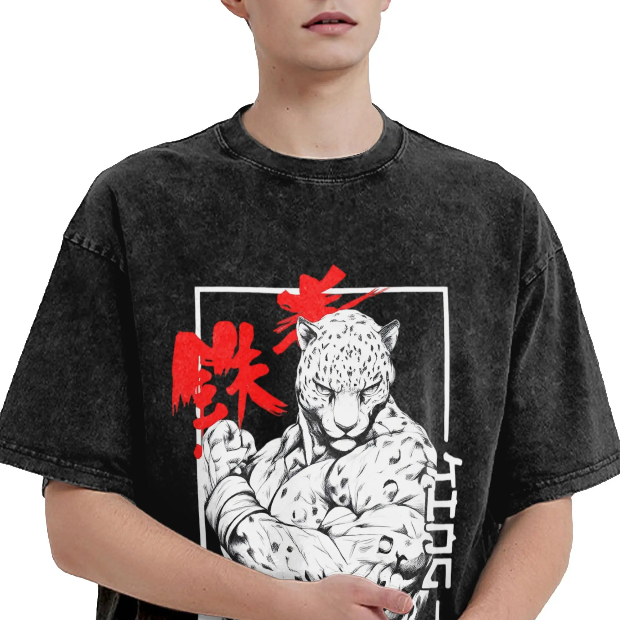 تيكين 8 كينغ تي شيرت Harajuku تي شيرت قصير الأكمام بلايز رهيبة الصيف عادية س الرقبة المتضخم تيز #4