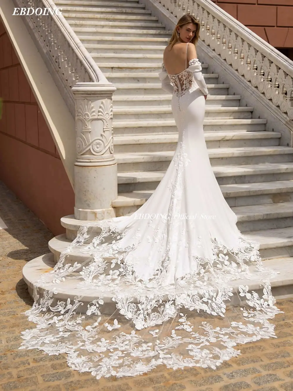 New Arrive Wedding Dress Mermaid Spaghetti Straps With Detachable Sleeves Customized Bride Gowns Vestidos De Novia