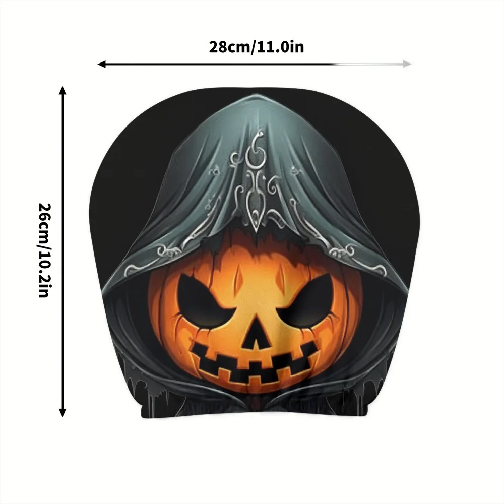 Halloween Pumpkin Ghost Print Car Headrest Case Durable Breathable Self-Driving Essential Seat Headrest Case