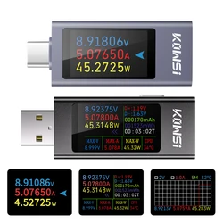 Voltage Meters Current Voltage Capacity Battery Tester USB/Type-C Volt Current Detector Charger Capacity Tester Meter DC 4-30V