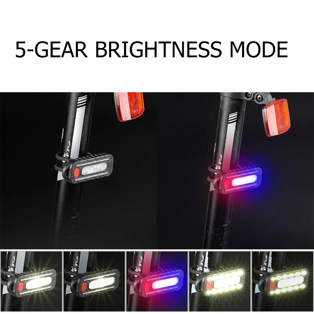 Mini LED Flashlight Tactical Police Shoulder Light with Clip USB Rechargeable Keychain Flashlight Outdoor Warning Flashing Light