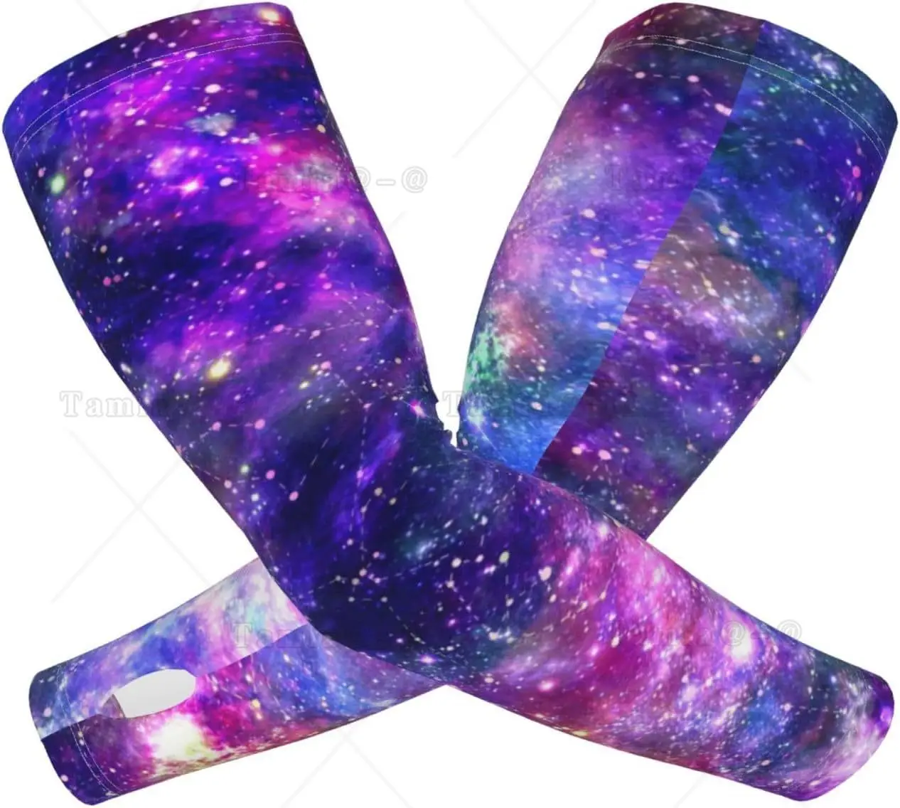 Space Galaxy Night  Arm Sleeves For Men & Women Sunscreen Arm Cover With Thumb Holes For Gardening Outdoors Sports