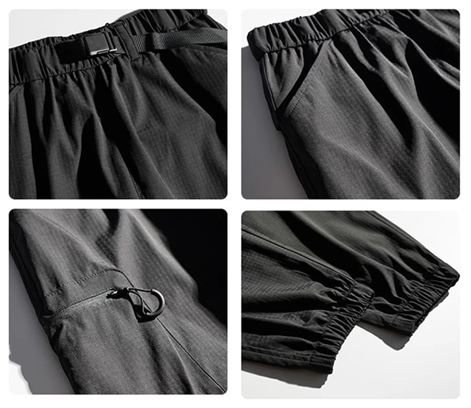 Tactical Joggers Pants Mens Streetwear Hip Hop Punk Casual Trousers Men Baggy Large Pockets Quick Drying Cargo Pant Male
