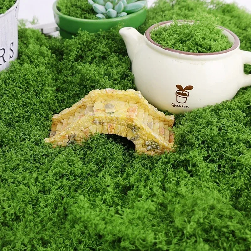 500/30g Artificial Green Plants Eternal Life Moss DIY Crafts Grass Home Living Room Garden Decoration Mini Landscape Fake Grass