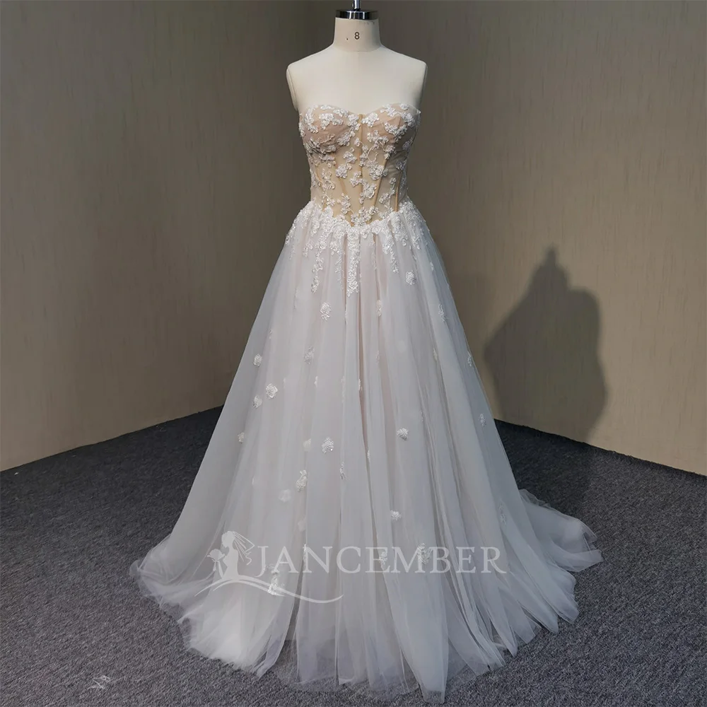 lvory Crepe Wedding Dress Luxury 2026 Sleeveless A Line Bridal Gowns Sweap Train Bride Dress Customized vestidos de novia boda