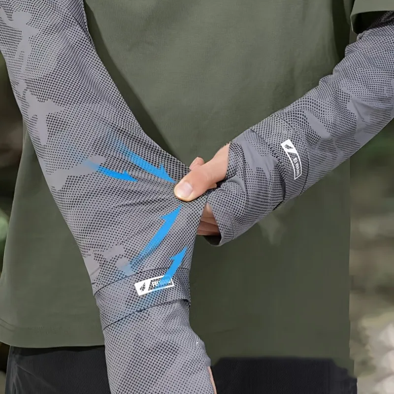 UPF50+ Cooling Arm Sleeves Loose Fit Sun Protection UV Cover for Men Women Driving Cycling Sports Accessories Cycling Uv Sleeve