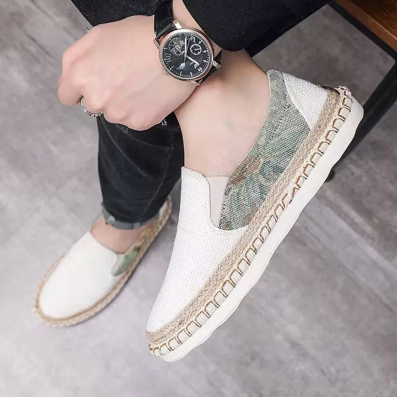 2025 Spring And Autumn Men's Canvas Shoes Comfortable Soft Sole Breathable Leisure Outdoor Shopping Non-Slip Deodorant Shoes