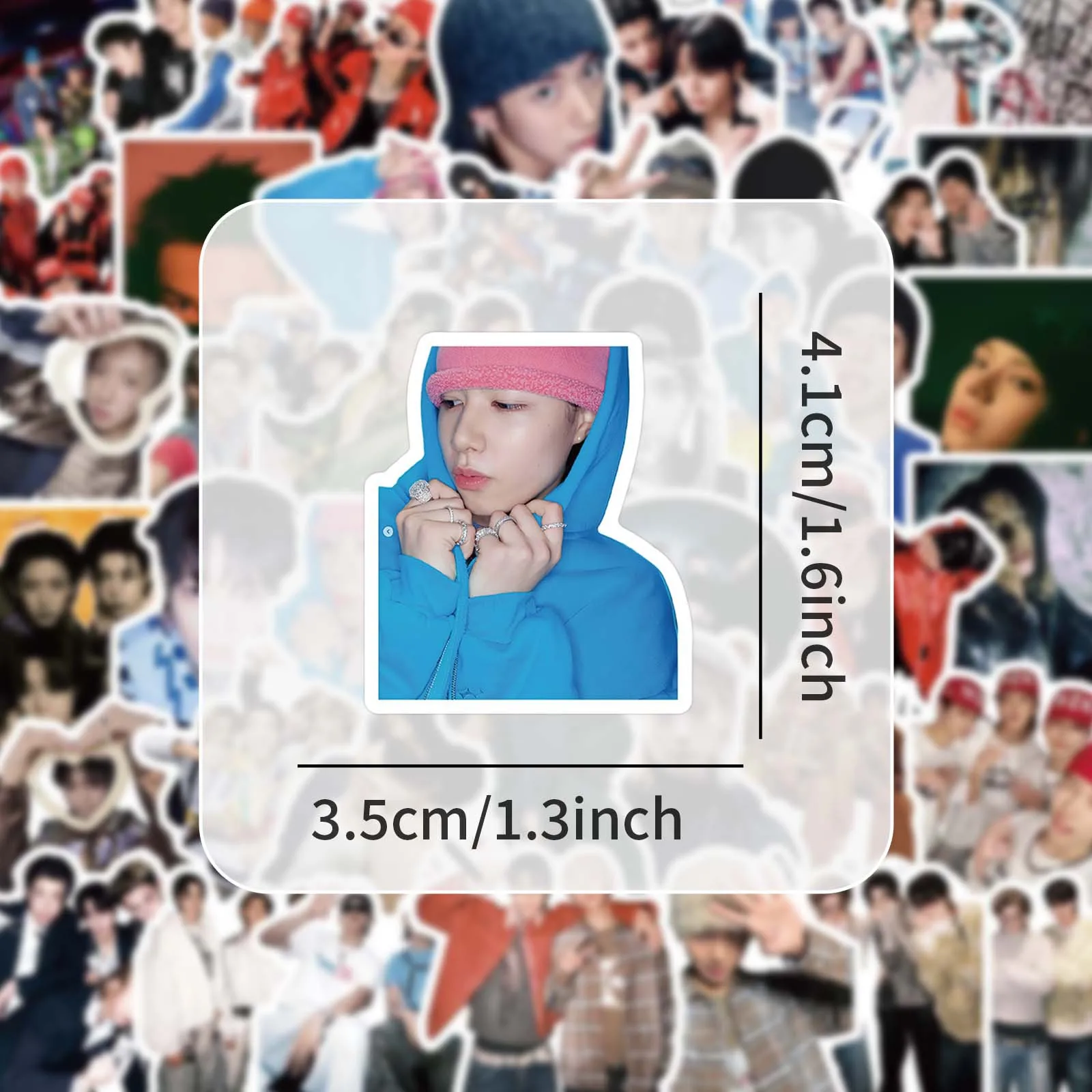80Pcs/Set LNGSHOT Idol Boys Mobile Phones Computers And Cups Photo Stickers OHYUL RYUL WOJIN LOUIS Fans Collection Gifts