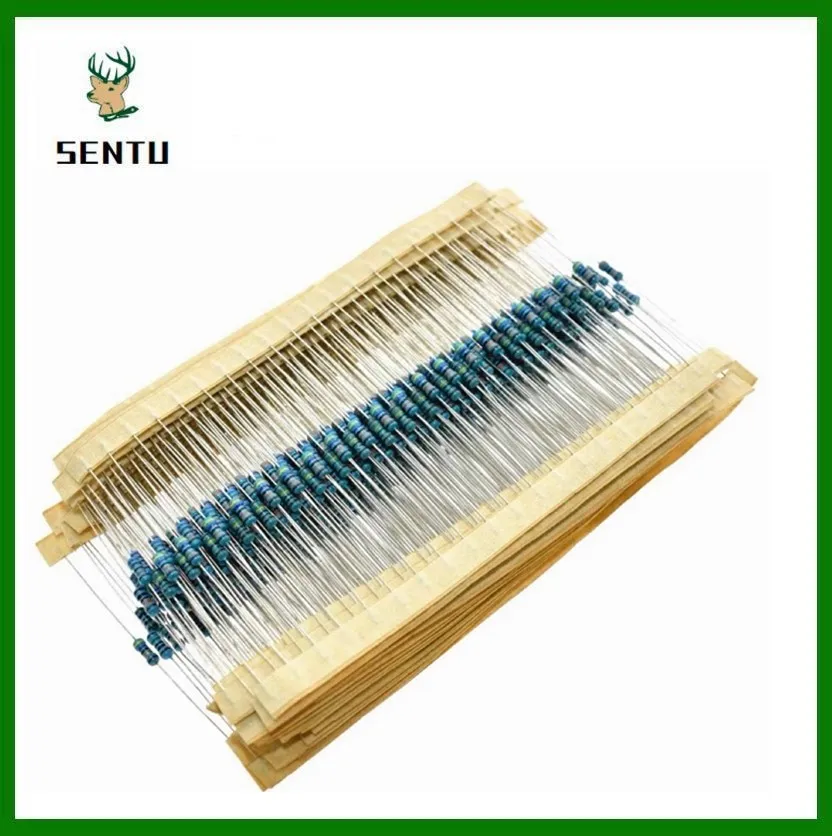 300 600 PCS /Set 1/4W Resistance 1% 30 Kinds Each Value Metal Film Resistor Assortment Kit resistors 100R 1K 47K 10K 100K 4K7