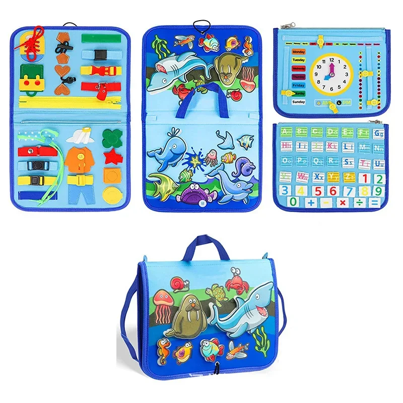 

New Montessori Kids Travel Toy Felt Activity Quiet Books Busy Board Activity Educational Sensory Learning Book for Kids Gifts