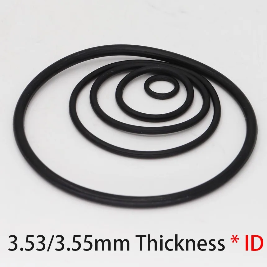 

107.54/110.72/113.89/120/122/123.42/126.59/128/129.77*3.53mm ID*Thickness Black NBR Oring Rubber Washer Oil Seal Gasket O Ring