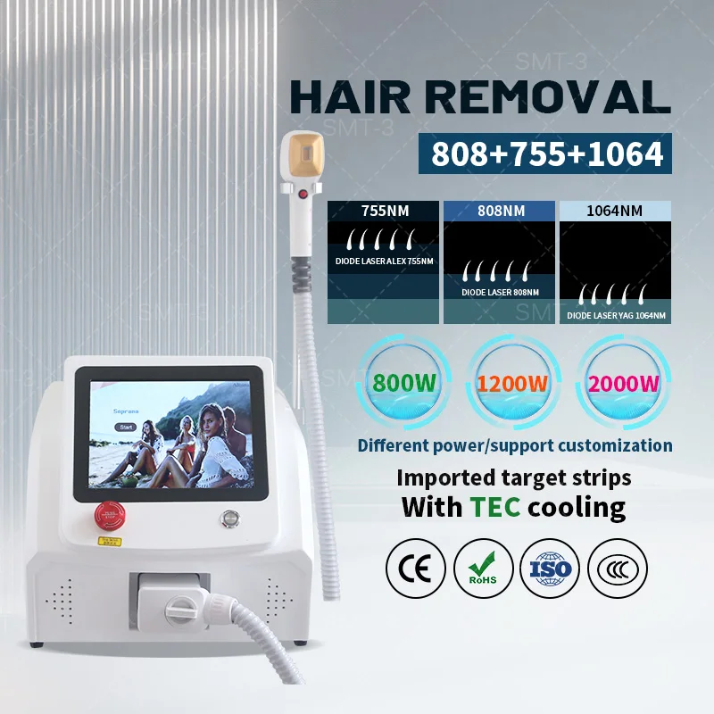 

2024NEW Best 808nm Diode Laser Hair Removal Machine 755 808 1064 Three Wavelength