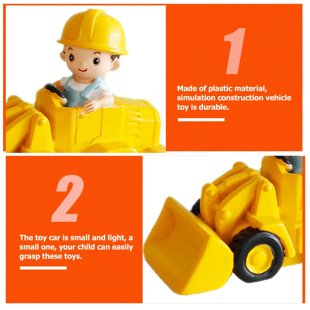 

Миниатюрная строительная техника: топпер для торта в виде грузовика, украшение для десертов, пластиковые машинки для детей, сувениры для вечеринок