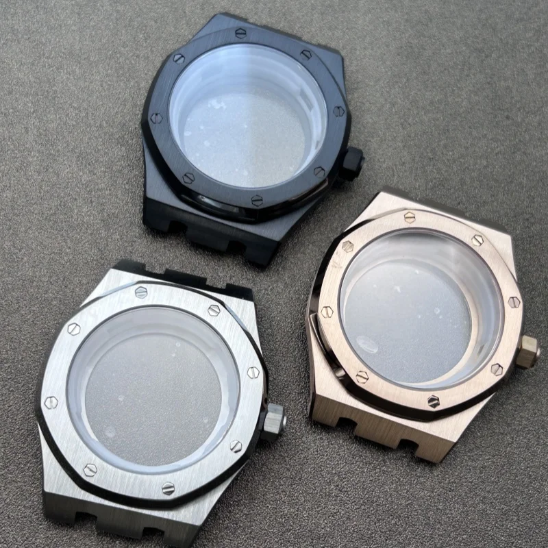 Accessories for NH35, Oak steel case, sapphire glass, suitable for NH35/NH36 movements