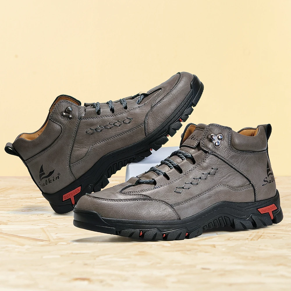 

Handmade Men Boots Winter Shoes Leather Autumn Outdoor Hiking Sneakers Plus Size Male Hombres Botas Ankle Footwear Anti Slip