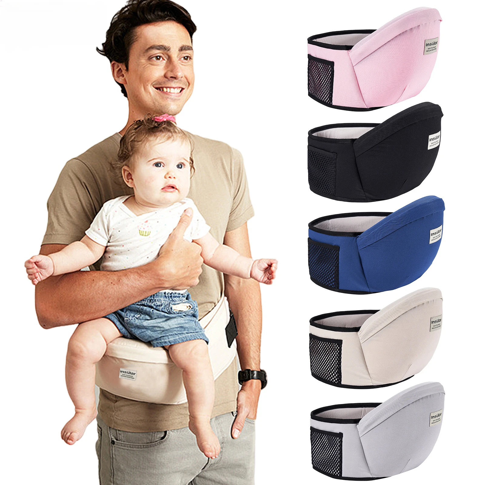 Novo portador de bebê cintura fezes caminhantes bebê sling segurar cinto mochila hipseat cinto crianças ajustável infantil hip assento atacado