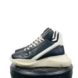 Men Casual Shoes Genuine Leather Jumbo Lace Up Women Luxury High Street Autumn Flats Black White Platform Male Designer Sneakers