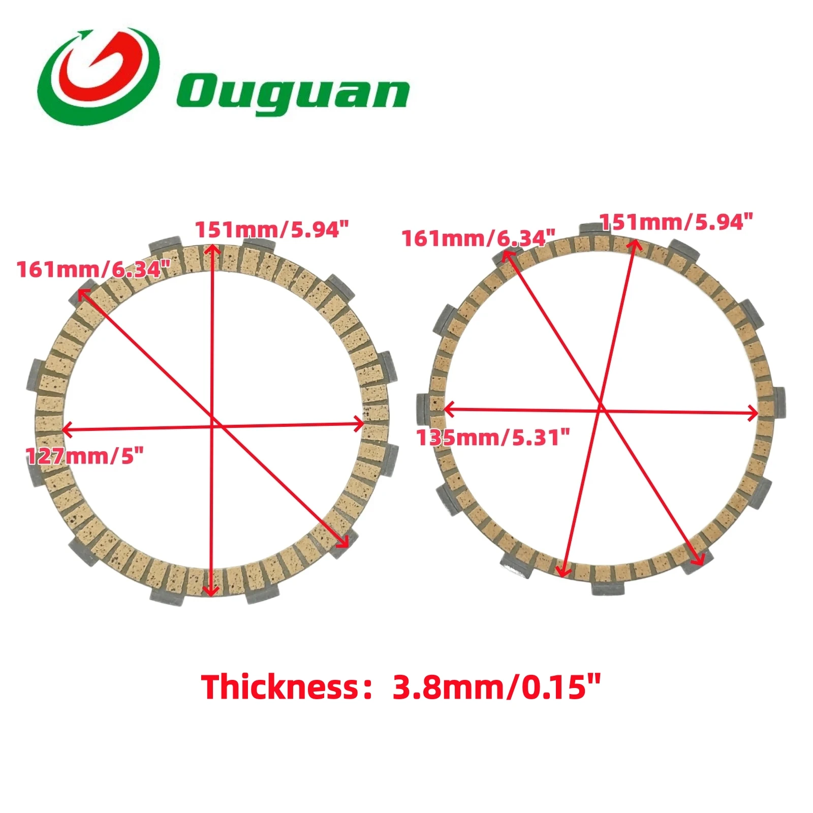 ouguan for BMW K1200GT K1200R K1200S K1300GT K1300R K1300S K 1200 1300 S R GT Paper Based Clutch Friction Disc Plate Kit