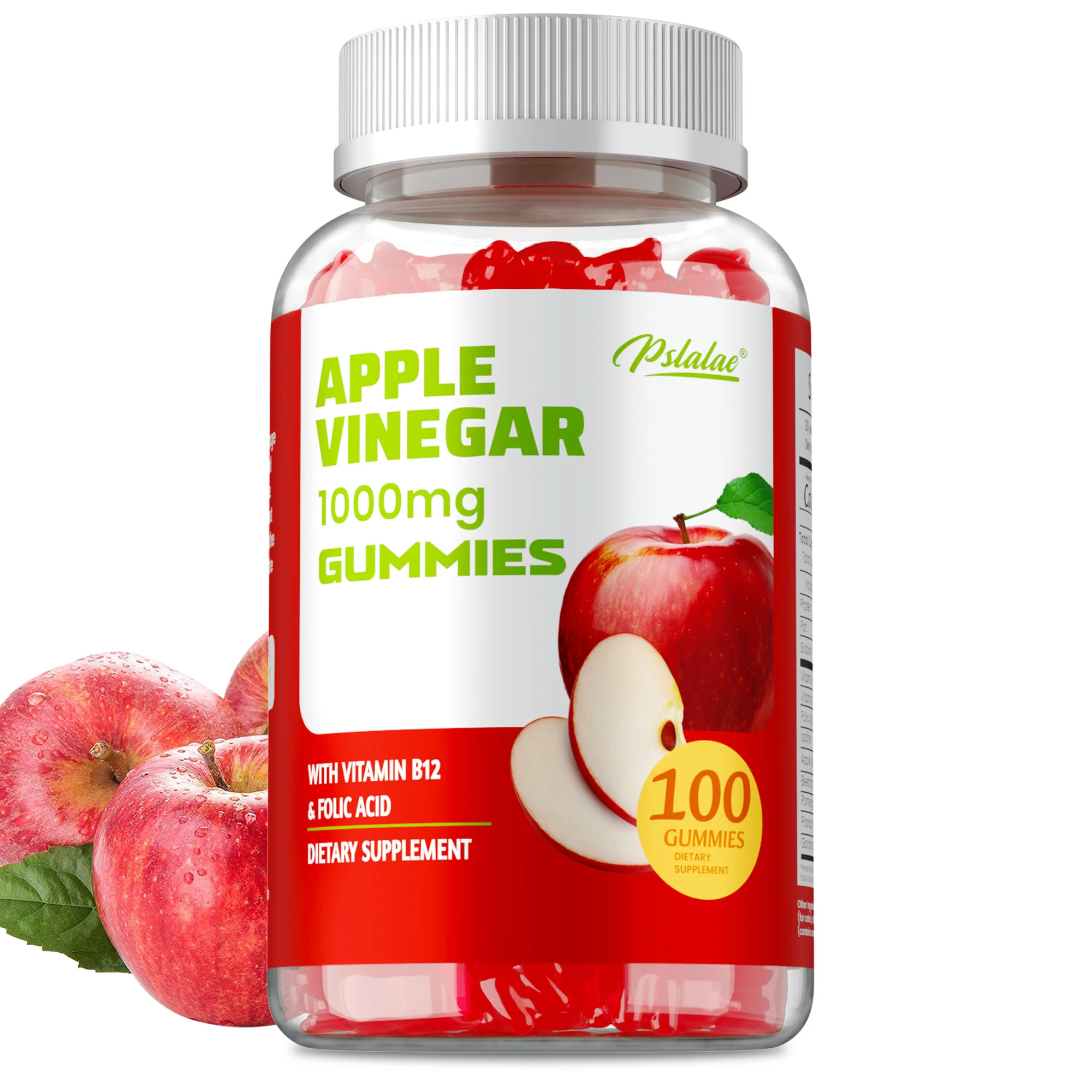 

Apple Cider Vinegar 1000mg Gummies - Naturally Cleansing, Boost Energy, Support Digestive Function and Immune Health, Non-GMO