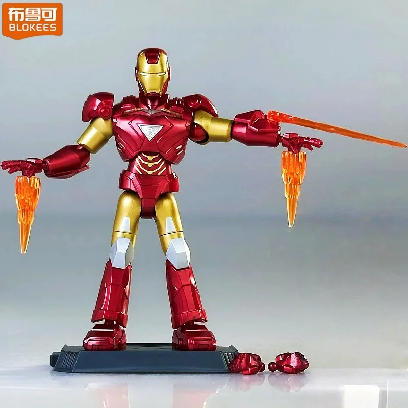 ตัวต่อ Blokees Marvel ไอรอนแมน รุ่นที่ 4 ของเล่นประกอบร่าง แอคชั่นฟิกเกอร์ ตัวต่อแบบประกอบเอง ของเล่นเด็ก ตัวต่อตกแต่งโต๊ะทำงาน