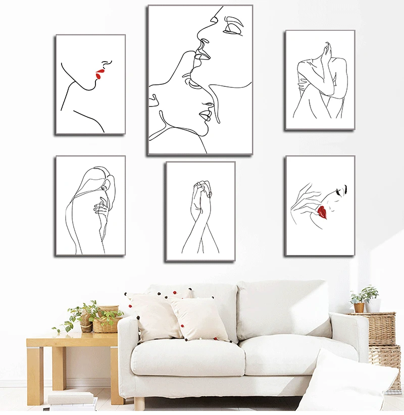 Figure Body Hand Posters and Print for Living Room Abstract Lady Line Drawing Picture Home Decor Nordic Canvas Painting Wall Art