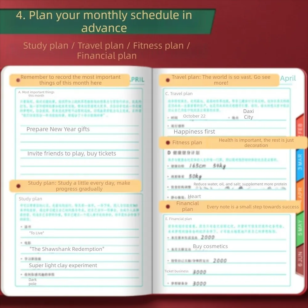 

PU Leather Year of Horse Notebook Stationary Thickened Office Journal Diary Notepad Portable Wear-resistant