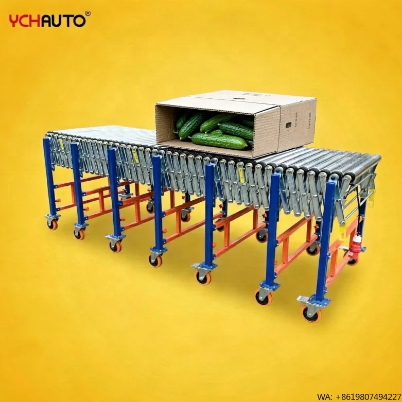 Extendable Flexible Powered Conveyor Belt for Vegetable Handling Pimiento Pepino Berenjena Truck Loading