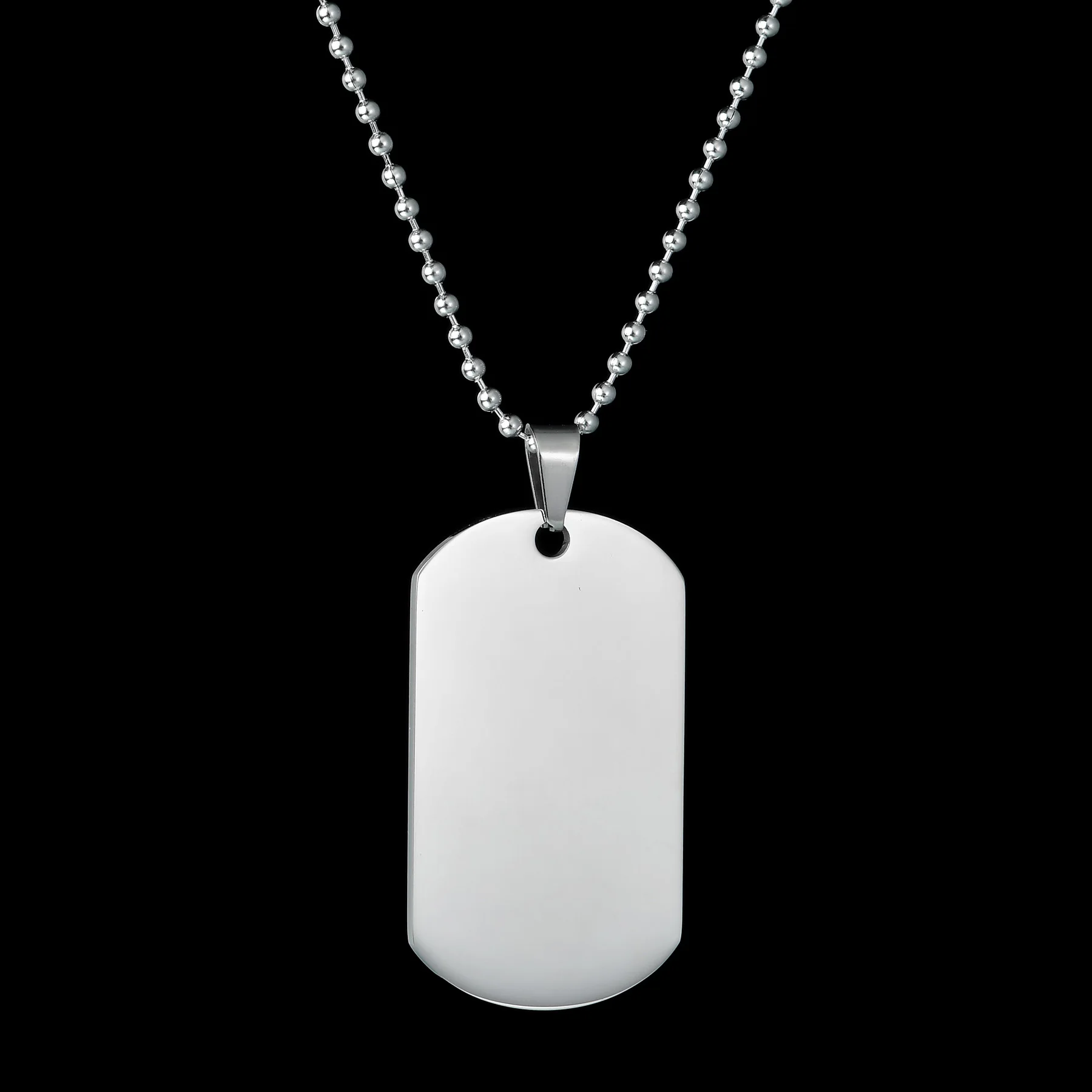 Personalized Dog Tag Pendant Necklace, Custom Engrave Gift