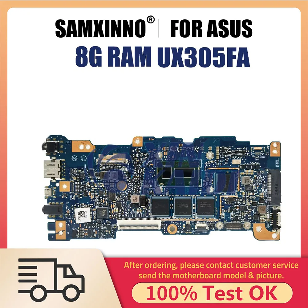 

Notebook Mainboard For ASUS Zenbook UX305F UX305FA U305FA Laptop Motherboard M-5Y10 CPU 8G-RAM Systemboard 100% Tested OK