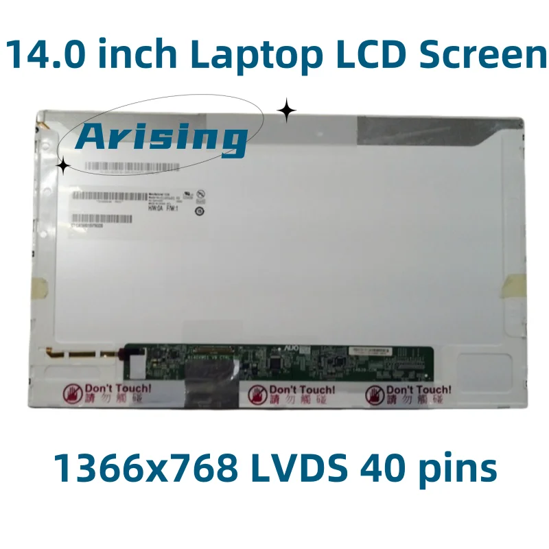 LP140WH6-TLB1 Fit LTN140AT22 N140BGE-L22 B140XW01 V.0 V.8 V.9 BT140GW01 V.4 Laptop LCD Screen LVDS 40 Pins