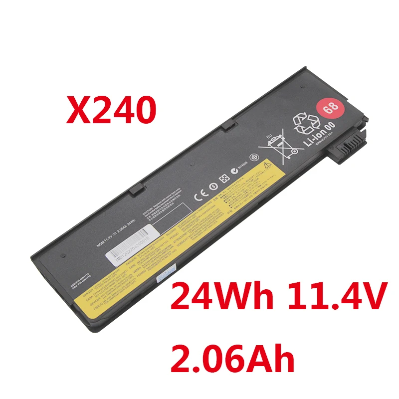 24Wh 11.4V 2.06Ah Laptop Battery For Lenovo Thinkpad X240 X260 X270 X250 L450 T450 T470P T450S T440S K2450 W550S 45N1136 45N1738