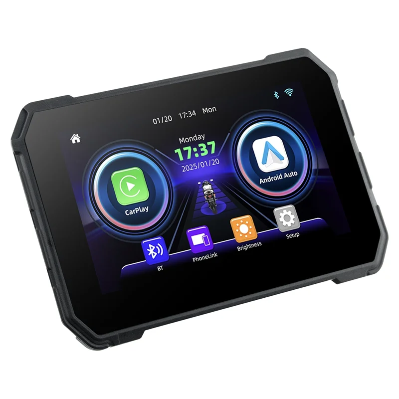 

AU04 -5 Inch MTC-02A Wireless Carplay Moto Digital Motorcycle Dashboard Navigation Display Screen Portable For Android
