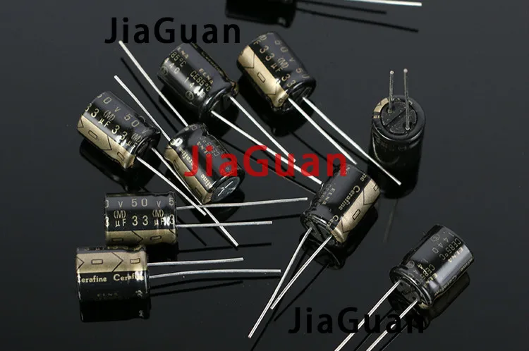 10pcs NEW ELNA ROA Cerafine 33uF/50V 10X12.5MM 50V33UF audio electrolytic capacitor 33UF 50V Black gold 50V 33UF