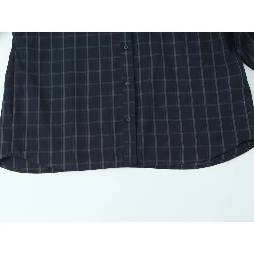 DUOPERI Damesmode met strik Geruite blouse Casual sjaalkraag Lange mouwen Vrouwelijke elegante chique damesoverhemden