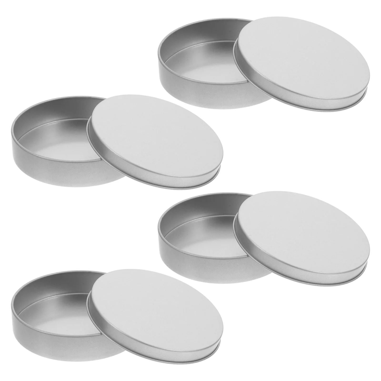 

4 Pcs Tin Box Indoor Dessert Case Candies Container Sugar Cake Cookie Containers Multi-use Storage Tinplate Household Cookies