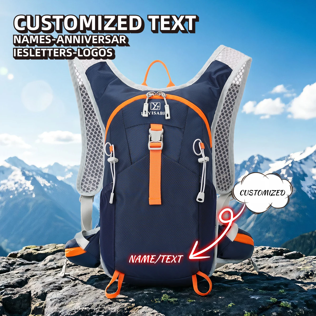 Logo Customization, Lightweight Cycling Mountaineering Bag, Women's Backpack, Lightweight Outdoor Mini Travel Bag, Hiking and Climbing Sports Small Backpack, Personalized DIY