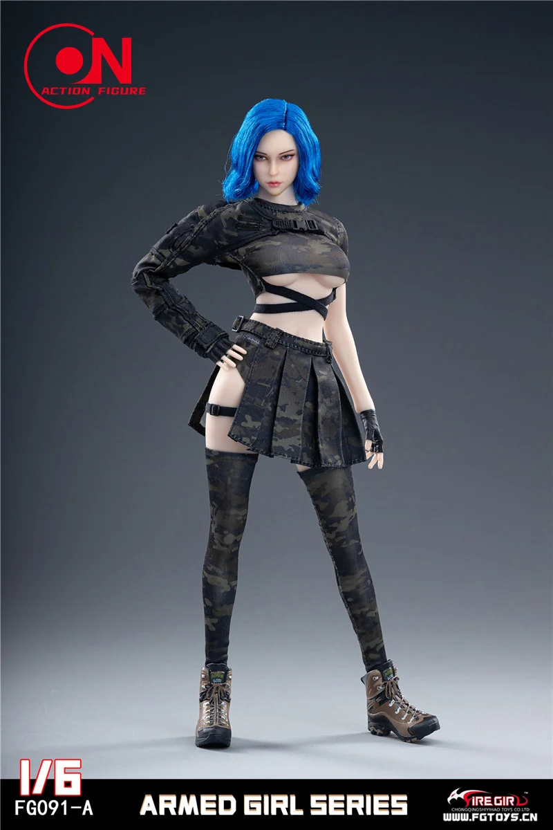 Fire Girl Speelgoed FG091 1/6 Gewapend Meisje Kostuum Camouflage Combat Pak Kleding Model Past 12 ''TBL S10D Vrouwelijke action Figure Body