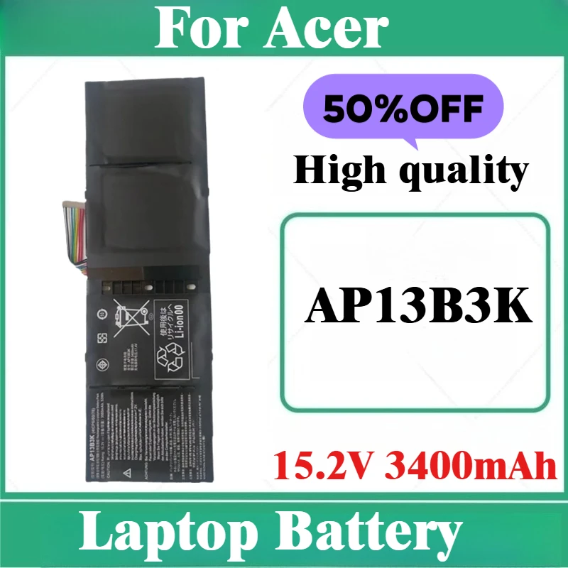 

New AP13B3K 15.2V 3400mAh Laptop Battery For Acer Aspire V5-472P V5-473G V5-452 V5-452G V5-552 V5-552G V5-472 V5-472G V5-552P