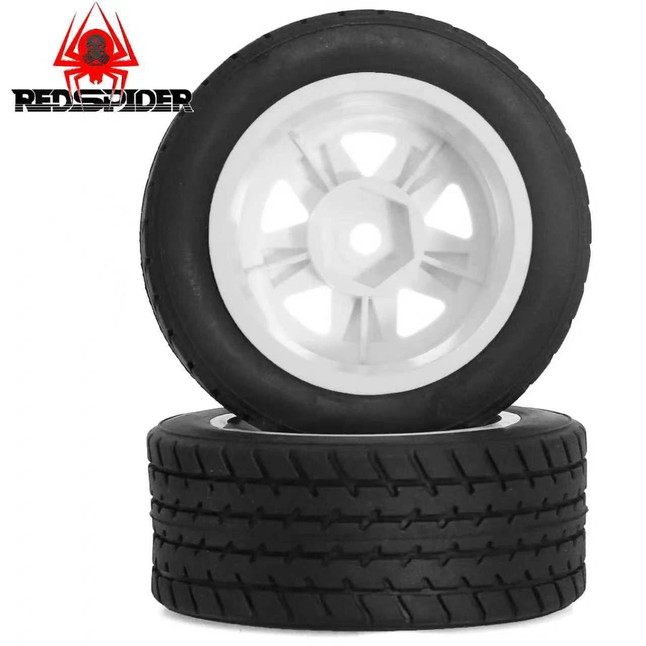 Set di ruote e pneumatici RC da 4 pezzi 60 mm per Tamiya M03 M04 M05 XM01 MJX 14303 14304 |   Cerchio in plastica con gomma |   Parti di aggiornamento