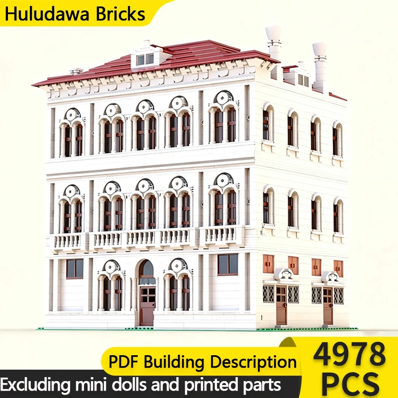 

Модель City Street View MOC, строительные кирпичи, Италия, историческое здание, модульная технология, детские праздничные подарки, сборный игрушечный костюм