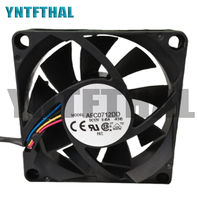 New AFC0712DD 12V 0.45A Four Wires Cooling Fan